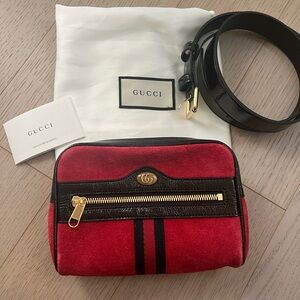 Red Gucci belt bag